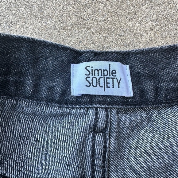 Simple Society Mushroom Embroidered Jean Shorte - Picture 2 of 5